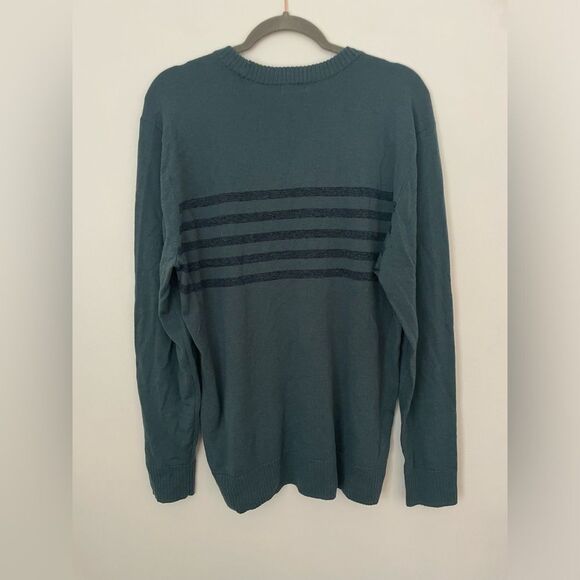 Smartwool Sweater Mens Large Blue Sparwood Crewneck Striped Wool Blend Pullover - Picture 5 of 5